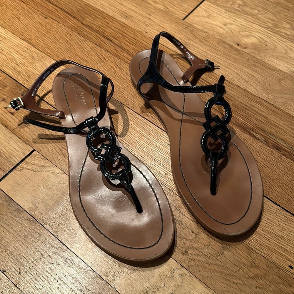 Cole Haan black sandals size 9. Rarely worn.